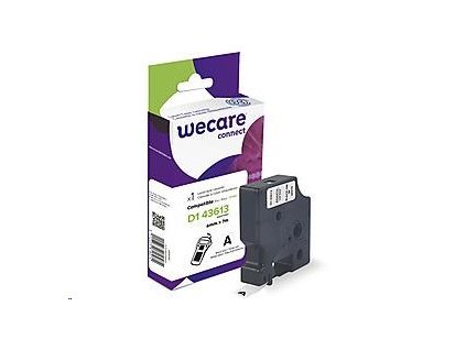 WECARE ARMOR páska pro DYMO S0720780, černá/bílá, 6mm x 7m