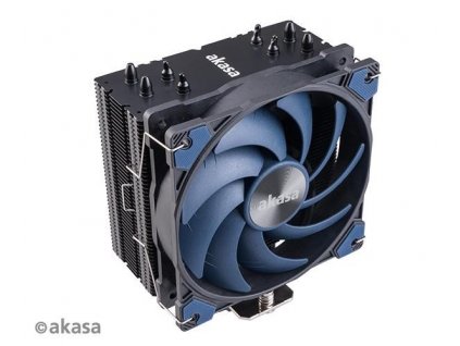 AKASA chladič CPU Alucia H4, Heatpipes, Black fins