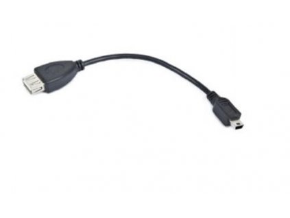 KABEL USB mini 0.15m 2.0, USB A(F) - miniUSB B(M) - funkce OTG (On The Go), 5-pin, GEMBIRD
