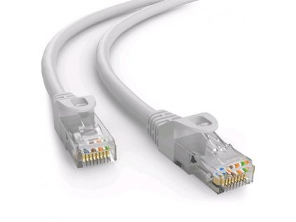 C-TECH Kabel patchcord Cat6e, UTP, šedý, 30m