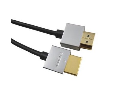 PremiumCord Slim HDMI High Speed + Ethernet kabel, zlacené konektory, 0,5m
