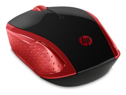 HP 200/Cestovní/Optická/Bezdrátová USB/Červená