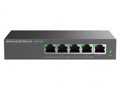 Grandstream GWN7700P Unmanaged Network Switch 5 portů / 4 PoE out