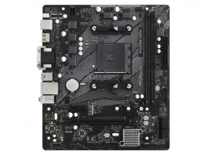 ASROCK A520M-HDV (AM4, amd A520, mATX, 2xDDR4 4733+, VGA+DVI+HDMI )