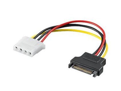 PremiumCord Napájecí redukce Molex 5.25'' F - S-ATA M