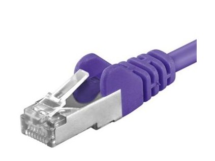 Premiumcord Patch kabel CAT6a S-FTP, RJ45-RJ45, AWG 26/7 1m, fialová