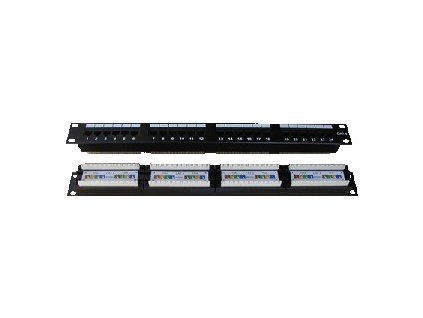 DATACOM Patch panel 24p. CAT6 1U,4x6 LSA, UTP, 19''