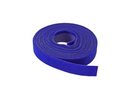 Vazací páska na suchý zip, 16 mm, 4 m, modrá