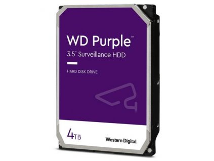 WDC WD43PURZ hdd 4TB SATA3-6Gbps 5400rpm 256MB CMR (řada PURPLE sledovací systémy a kamery) 175MB/s