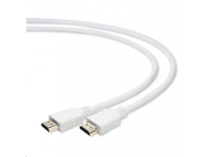 GEMBIRD Kabel HDMI-HDMI 1,8m, 1.4, M/M stíněný, zlacené kontakty, bílý