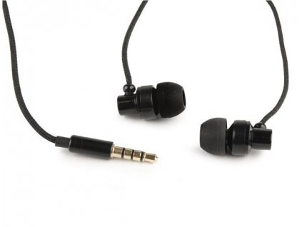 GEMBIRD sluchátka s mikrofonem MHS-EP-CDG-B pro MP3, kovová, Black