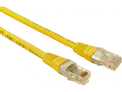 SOLARIX patch kabel CAT5E UTP PVC 0,5m žlutý