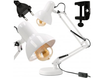 Stolní LED lampa 1xE27 bílá