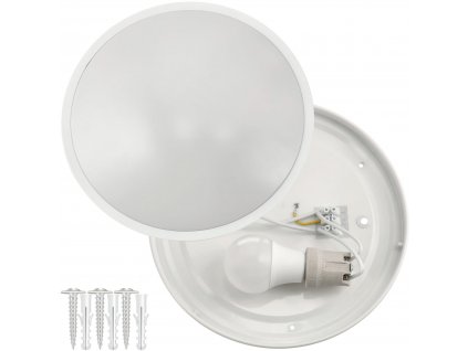 Kulaté LED stropní svítidlo - 2xE27 - bílé