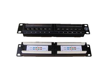 DATACOM Patch panel 10“ UTP cat5e 12portů