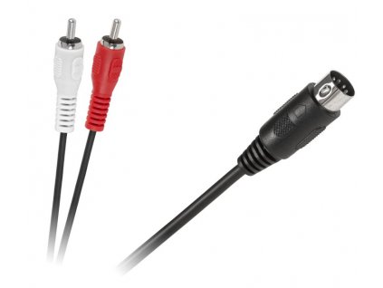 Kabel DIN-2 x RCA 1,2m, černý