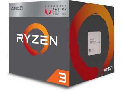 AMD cpu Ryzen 3 3200G AM4 Box s grafikou Radeon Vega 8 (s chladičem, 3.6GHz / 4.0GHz, 4MB cache, 65W, 4 jádro, 4 vlákno, 8 GPU), integrovaná grafika, Picasso Zen+ 12nm APU