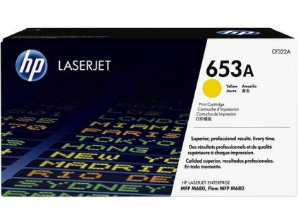 HP 653A Yellow LJ Toner Cart, CF322A (16,500 pages)