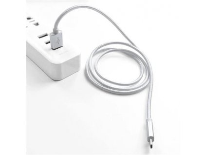 Crono kabel USB 2.0 - USB-C 1m, bílý, premium