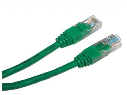Patch kabel UTP Cat 5e, 5m - zelený