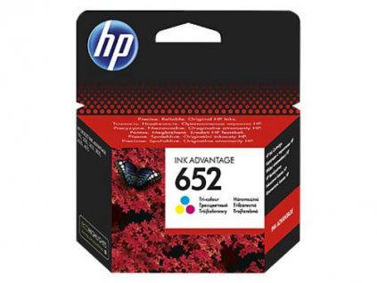 HP F6V24AE originální náplň inkoustová č.652 tří-barevná cca200 stran (pro DJ Advantage 3835, 3775, 3785, 3635, 3636, 2135, 1115, 5075, 5275]
