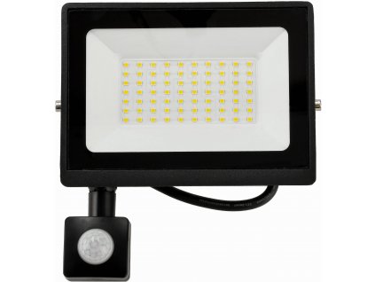 LED reflektor 50W - PIR - 2v1 - studená bílá