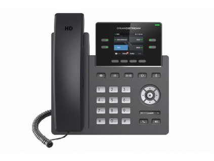 Grandstream GRP2612W SIP telefon, 2.4'' TFT bar. displej, 2 SIP účty, 4 prog. tl., 2x10/100Mb, WiFi