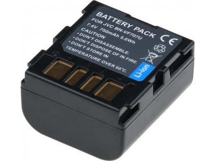 Baterie T6 Power JVC BN-VF707U, BN-VF707, 750mAh, 5,4Wh, šedá