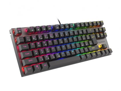 Genesis herní mechanická klávesnice THOR 303/TKL/RGB/Outemu Red/Drátová USB/CZ/SK layout/Černá