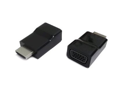 Kab. redukce HDMI na VGA, M/F, černá