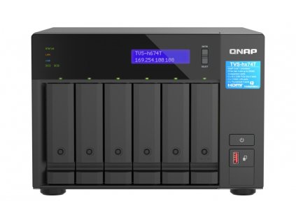 QNAP TVS-h674T-i5-32G (6core, ZFS, 32GB RAM, 6x SATA, 2x M.2 NVMe, 2x 2,5GbE, 2x Thunderbolt 4)