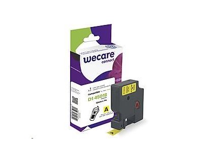 WECARE ARMOR páska pro DYMO S0720580, černá/žlutá, 12mm x 7m