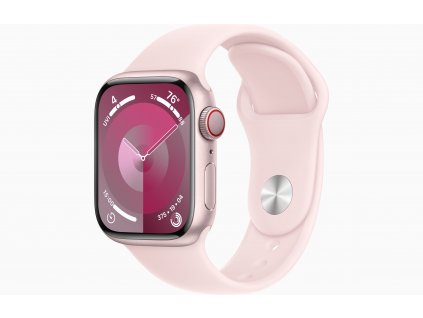 Apple Watch S9 Cell/41mm/Pink/Sport Band/Light Pink/-S/M
