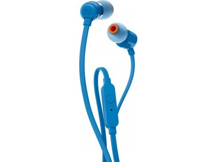 JBL Tune 110 - blue (Pure Bass, plochý kabel, mikrofon)