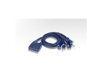 ATEN KVM switch CS-64U USB 4 PC mini, 1,8 metru