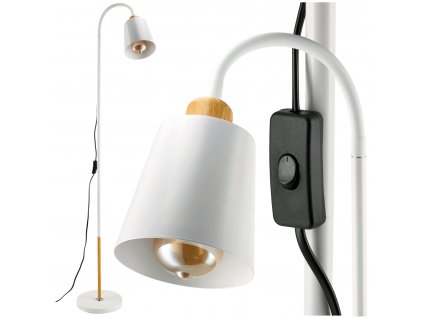 LED stojací lampa 1xE27 150cm bílá