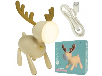 Dětská LED noční lampa DEER béžová