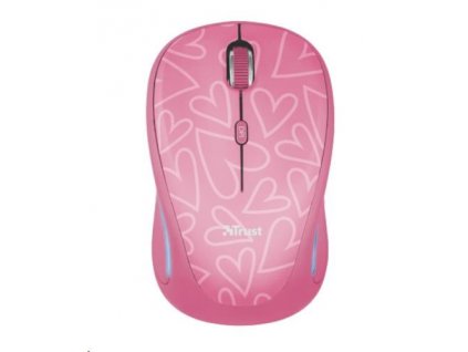 TRUST Myš Yvi Wireless Mouse USB, pink (růžová)