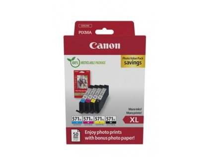 Canon cartridge CLI-571XL BK/C/M/Y PHOTO VALUE pack / 4x11ml