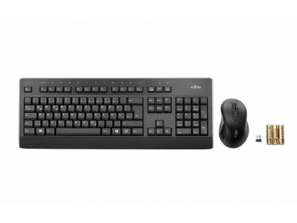 FUJITSU Klávesnice a myš bezdrátový set - LX960 CZ/SK/US - Wireless KB Mouse Set - tichá klávesnice, myš i pro sklo.