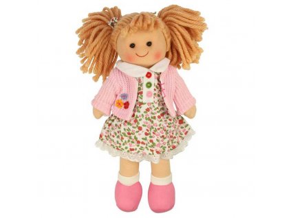 Panenka Bigjigs Toys látková Poppy, 28 cm