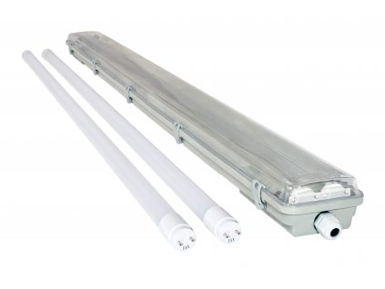 Svítidlo + 2x LED trubice - T8 - 120cm - 18W - neutrální bílá - SADA