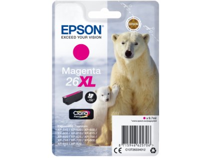 Epson Singlepack Magenta 26XL Claria Premium Ink