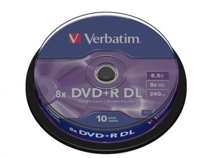 Médium Verbatim DVD+R DL 8,5GB 8x 10-cake