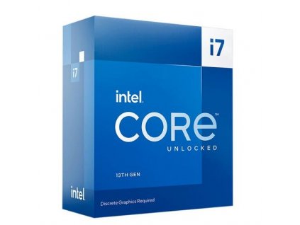 INTEL cpu CORE i7-13700KF socket1700 Raptor Lake BOX 125W/253 13.generace (bez chladiče, od 2.5GHz do 5.4GHz, 16x jádro, 24x vlákno, 30MB cache, pro DDR4 do 3200, pro DDR5 do 5600), virtualizace