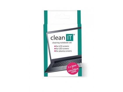 CLEAN IT čisticí roztok na notebooky s utěrkou, 2x30ml