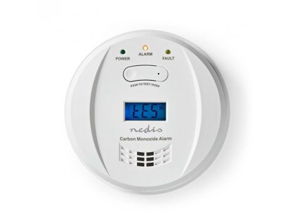 Nedis DTCTCO40WT - Detektor Oxidu Uhlenatého - CO Alarm | S testovacím tlačítkem | 85 dB | Bílá