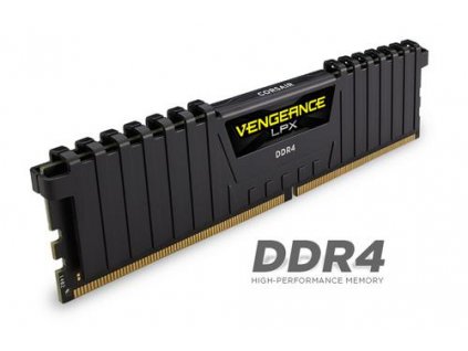 CORSAIR 16GB=2x8GB DDR4 3200MHz VENGEANCE LPX BLACK CL16-18-18-36 1.35V XMP2.0 (pro AMD Ryzen a Intel 200, 16GB=kit 2ks 8GB s chladičem