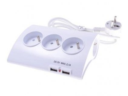 Kabel prodlužka PPD01 DOCKING STATION 220V 1,5m (5zás. + 2xUSB 2A) POWERGARDEN