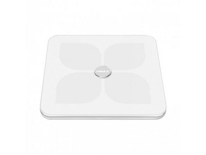 UMAX Smart Scale US20HRC White Chytrá váha s Bluetooth i Wifi připojením a měřením tepové frekvence